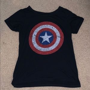 Black Captain America T-shirt